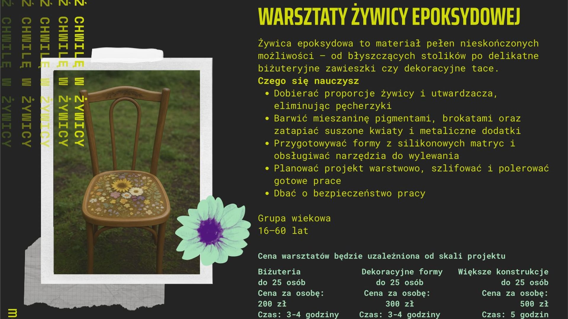 Makieta warsztatów żywicy epoksydowej